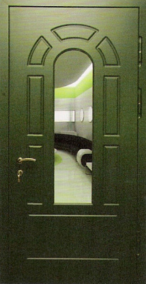 Железная дверь с декоративными вставками Д-021