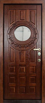 Элитная дверь с отделкой массивом дуба МС-4