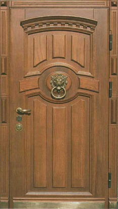 Элитная дверь с отделкой массивом дуба МС-11