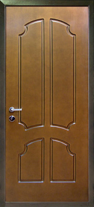 Железная дверь с отделкой панелями МДФ М-006