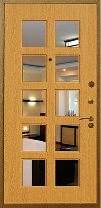 Железная дверь с декоративными вставками Д-010