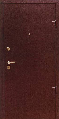 Железная дверь с отделкой порошковое напыление П-018
