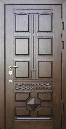 Элитная дверь с отделкой массивом дуба МС-15
