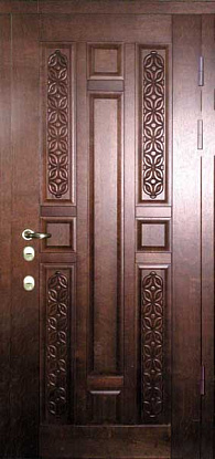 Элитная дверь с отделкой массивом дуба МС-14