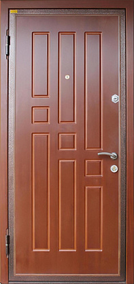 Железная дверь с отделкой панелями МДФ М-010