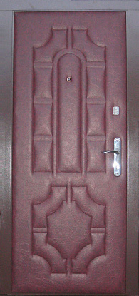 Железная дверь с отделкой винилискожа В-010
