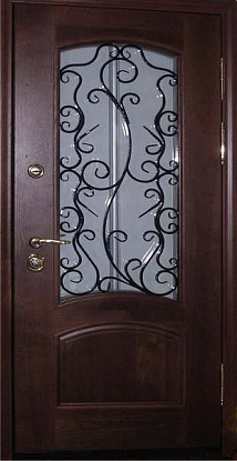 Железная дверь с декоративными вставками Д-012