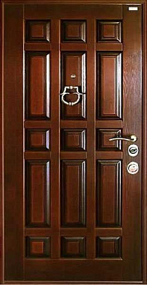 Элитная дверь с отделкой массивом дуба МС-20