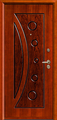 Железная дверь с отделкой панелями МДФ М-007
