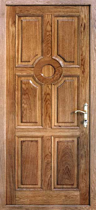 Элитная дверь с отделкой массивом дуба МС-12